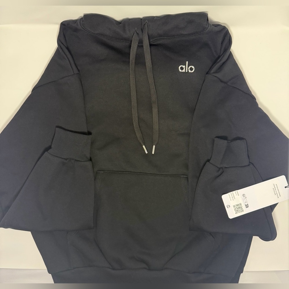 NWT Alo Accolade Women’s Hooded Sweatshirt, Black, Size Small